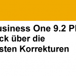 Top Fixes SAP Business One 9.2 PL07